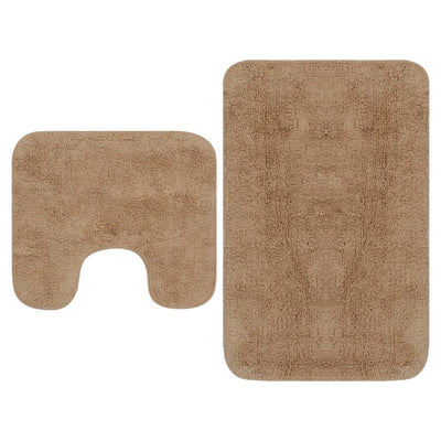 Kylpyhuoneen mattosarja 2 osaa kangas beige