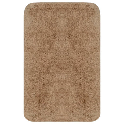 Kylpyhuoneen mattosarja 2 osaa kangas beige
