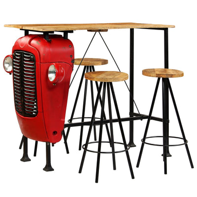 Baariryhmä 5 osaa mangopuu 120x60x107 cm