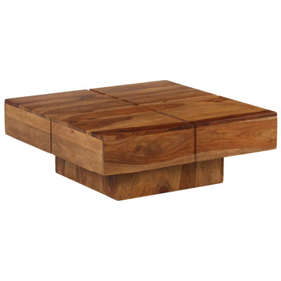Sohvapöytä 80x80x30 cm täysi akaasiapuu
