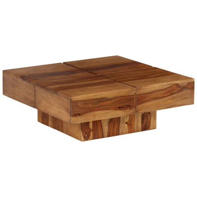 Sohvapöytä 80x80x30 cm täysi akaasiapuu