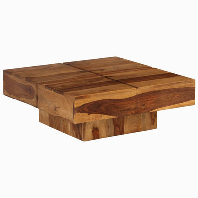 Sohvapöytä 80x80x30 cm täysi akaasiapuu