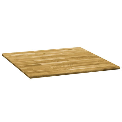 Pöytälevy kiinteä tammipuu neliö 23 mm 80x80 cm