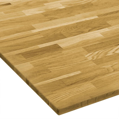 Pöytälevy kiinteä tammipuu neliö 23 mm 80x80 cm