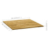 Pöytälevy kiinteä tammipuu neliö 23 mm 80x80 cm
