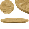 Pöytälevy kiinteä tammipuu pyöreä 44 mm 800 mm