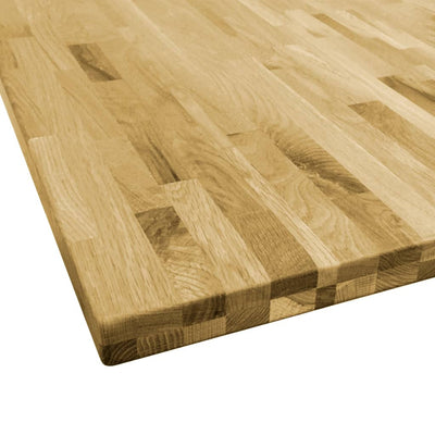 Pöytälevy kiinteä tammipuu neliö 44 mm 70x70 cm