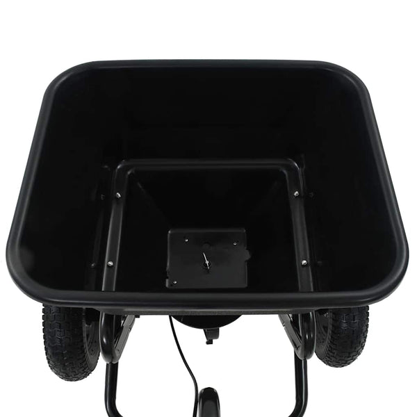Vedettävä suolan levitin PVC ja teräs 125x74x79 cm 45 l