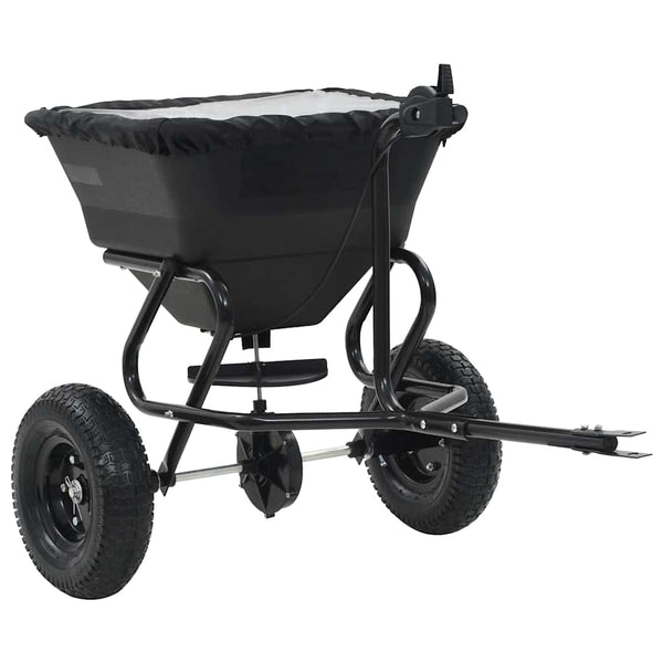Vedettävä suolan levitin PVC ja teräs 125x74x79 cm 45 l
