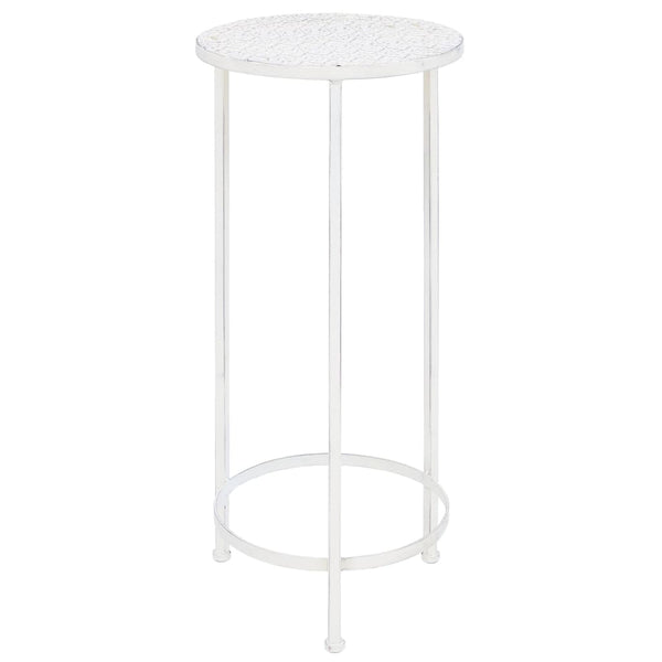 Antiikinvalkoinen kukkateline Steze 3 osaa (vintagetyylinen metalli)