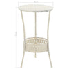 Valkoinen bistropöytä vintagetyyli metalli pyöreä Patriche 40x70cm