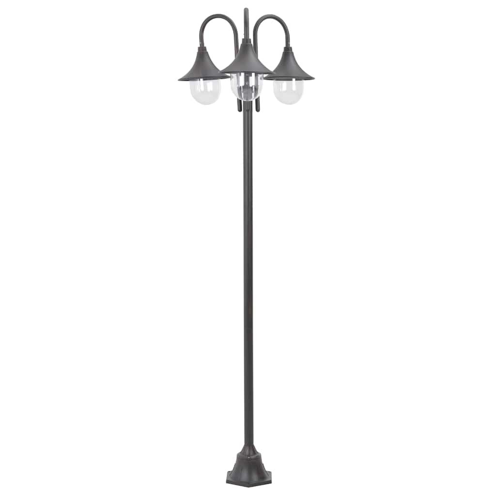 Pronssi kolmelyhtyinen ulkovalaisin Gizela 220cm (e27 alumiini)