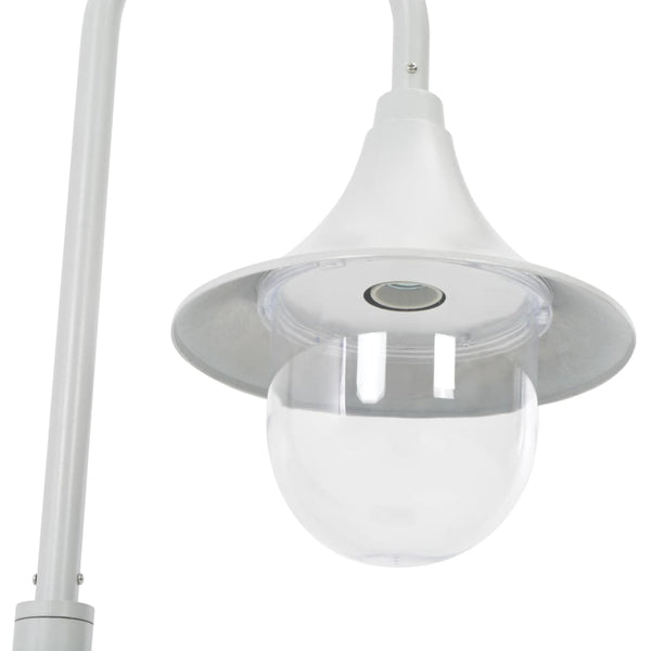 Valkoinen pylväsvalaisin puutarhaan Casuta 120cm (e27 alumiini)