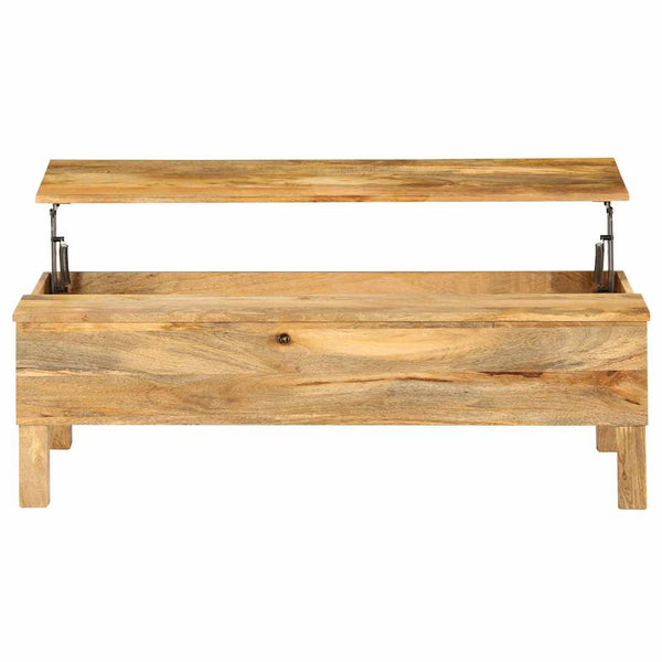 Sohvapöytä kiinteä mangopuu 110x55x35 cm