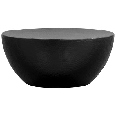 Sohvapöytä vasaroitu pinta alumiini 70x30 cm musta