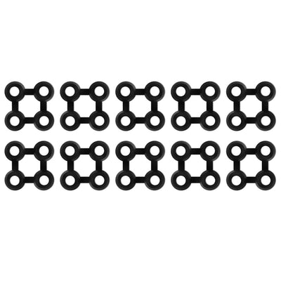 Mattoliittimet 10 kpl kumi musta