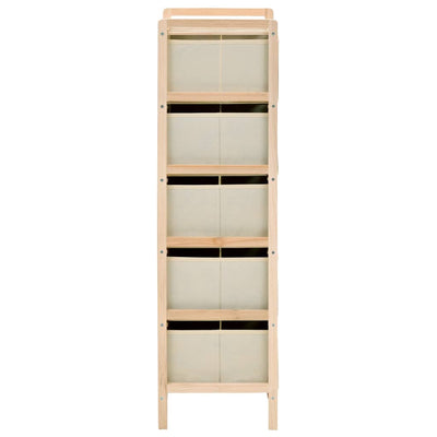 Säilytysteline 5 kangaskorilla setripuu beige