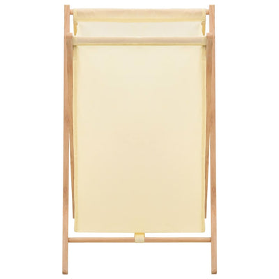 Beige pyykkikori setripuu ja kangas Baear 42x41x64cm