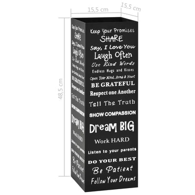 Musta sateenvarjoteline Arini (teräs)