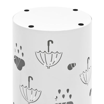 Valkoinen sateenvarjoteline Arini (sateenvarjot teräs)