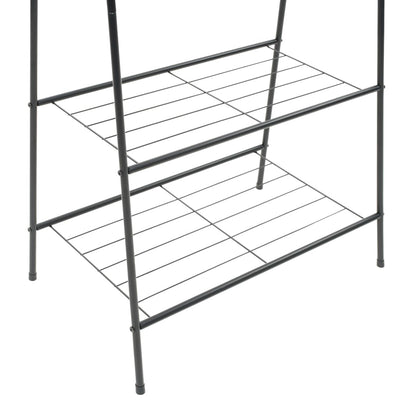 Vaateteline 59x35x150 cm musta