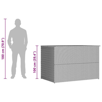 Ruskea ulkosäilytyslaatikko Steafan 150x100x100cm (polyrottinki)