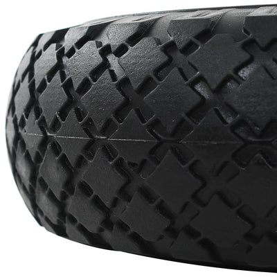 Nokkakärryn pyörät 4 kpl täysi PU 3.00-4 (260x85)