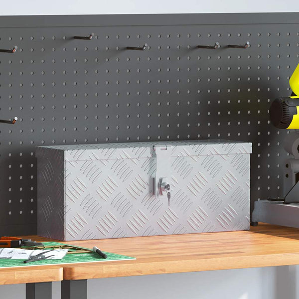 Alumiinilaatikko 48,5x14x20 cm hopea