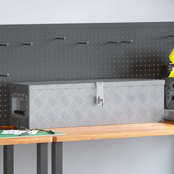 Alumiinilaatikko 80,5x22x22 cm hopea