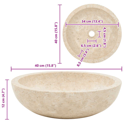 Kerma pesuallas marmori Zorita 40x12cm