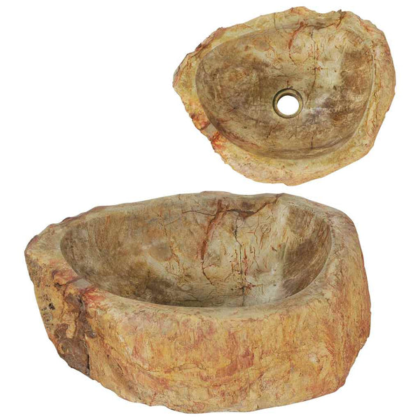 Pesuallas fossiilinen kivi 45x35x15 cm kerma