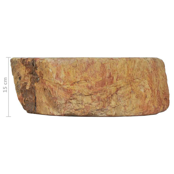 Pesuallas fossiilinen kivi 45x35x15 cm kerma