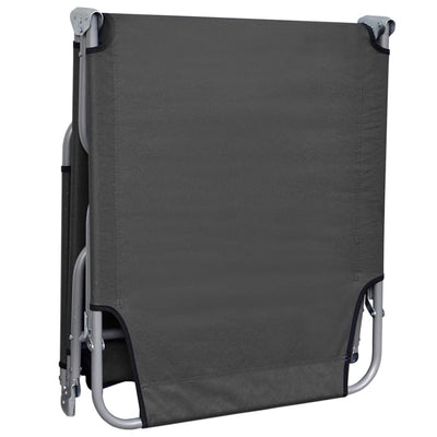 Harmaa kokoontaitettava aurinkotuoli säädettävällä selkänojalla Rogzana