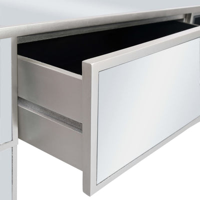 Peilikoristeltu konsolipöytä MDF ja lasi 106,5x38x76,5 cm
