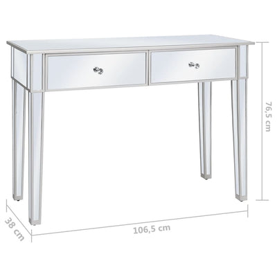 Peilikoristeltu konsolipöytä MDF ja lasi 106,5x38x76,5 cm