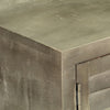 246681 vidaXL TV-taso täysi mangopuu harmaa messingillä 110x30x48 cm