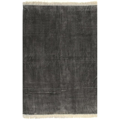 Kelim-matto puuvilla 160x230 cm antrasiitti