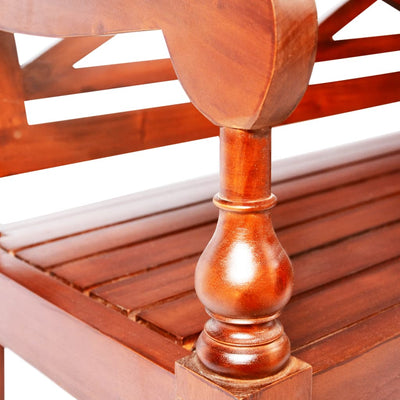 Tummanruskea batavia-penkki Savion 98cm (täysmahonki)