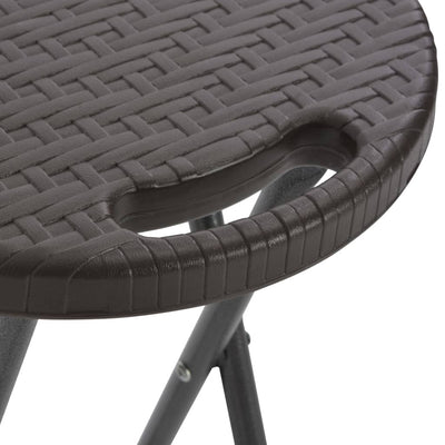 Kokoontaitettavat baarituolit 2 kpl HDPE ja teräs ruskea