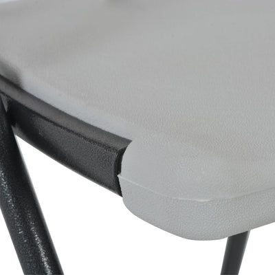 Kokoontaitettavat baarituolit 2 kpl HDPE ja teräs valkoinen