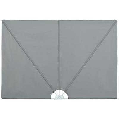 Harmaa kokoontaittuva terassin sivumarkiisi Plopeanu 240x160cm