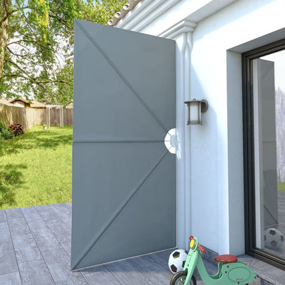 Harmaa kokoontaittuva terassin sivumarkiisi Plopeanu 300x150cm