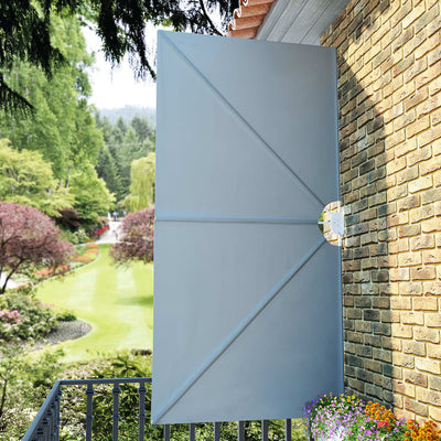 Kokoontaittuva terassin sivumarkiisi harmaa 300x150 cm