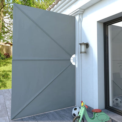 Harmaa kokoontaittuva terassin sivumarkiisi Plopeanu 300x200cm