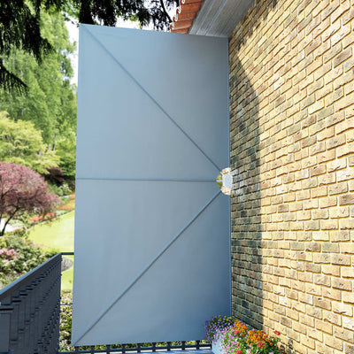 Kokoontaittuva terassin sivumarkiisi harmaa 400x200 cm