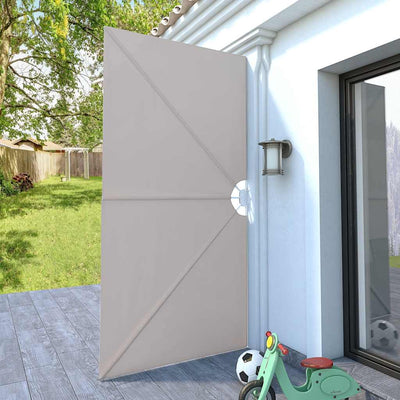 Kokoontaittuva terassin sivumarkiisi kerma 300x150 cm