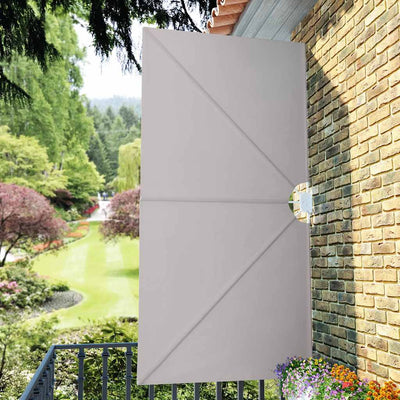 Kokoontaittuva terassin sivumarkiisi kerma 300x150 cm