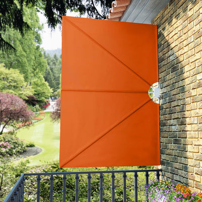 Kokoontaittuva terassin sivumarkiisi terrakotta 240x160 cm