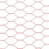Kanaverkko teräs PVC pinnoitteella 25x0,75 m punainen