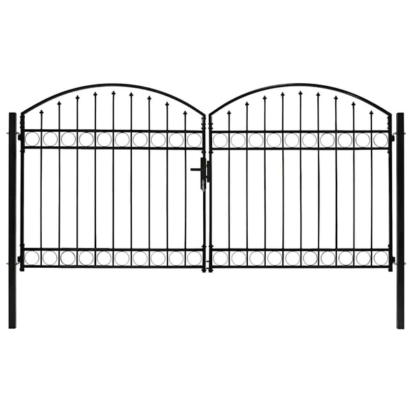 Aitaportti ASSEN kaksoisovi kaarevalla kärjellä teräs 300x150 cm